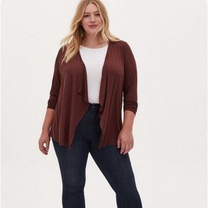 Super Soft Cardigan Drape Front